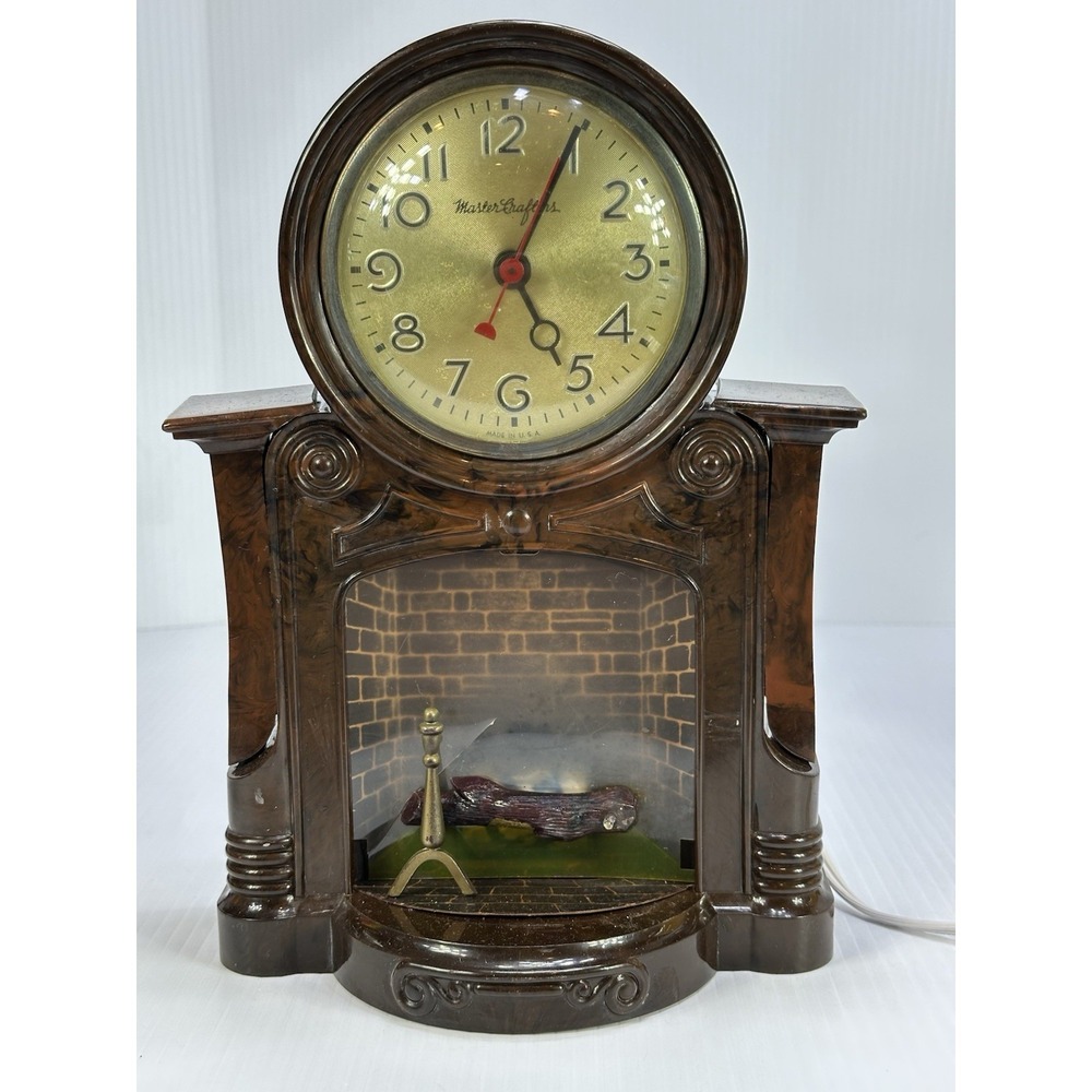 Vintage MasterCrafters Clock Model 272 Animated Fireplace Parts Only Bakelite‎